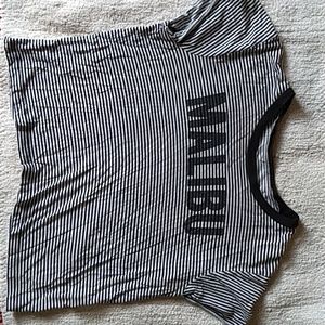 Striped Juniors Malibu Crop Top